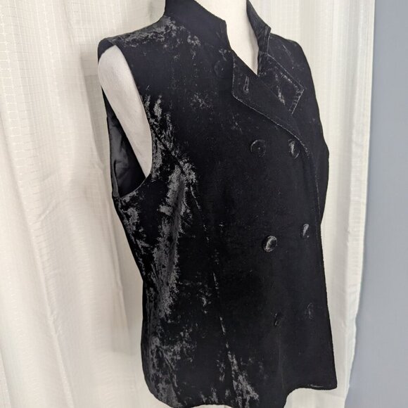 J.Jill Velvet Double Breasted Vest, Size M - Picture 5 of 9
